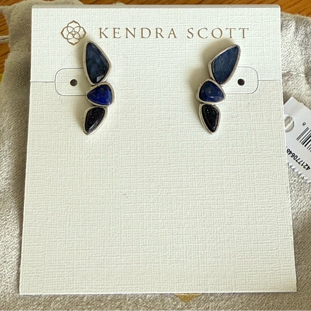 Kendra Scott Blue Silver Ivy Ear Climber